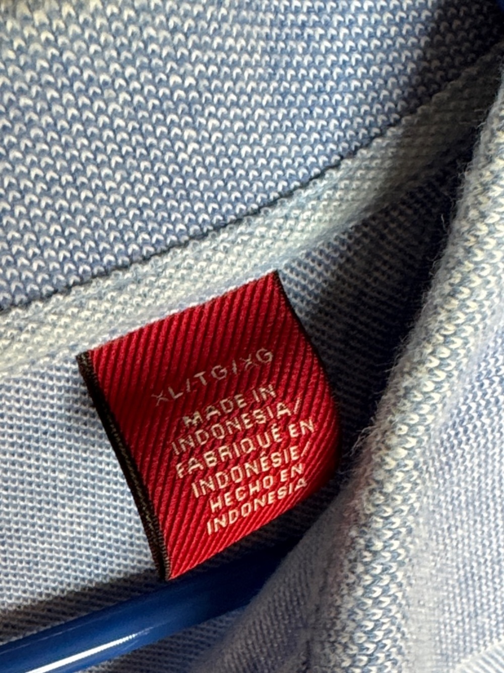 Izod Men's Heather Light Blue Polo - Picture 8 of 10